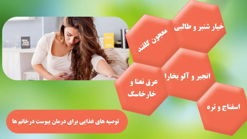 توصیه های غذایی برای درمان گیاهی یبوست در زنان